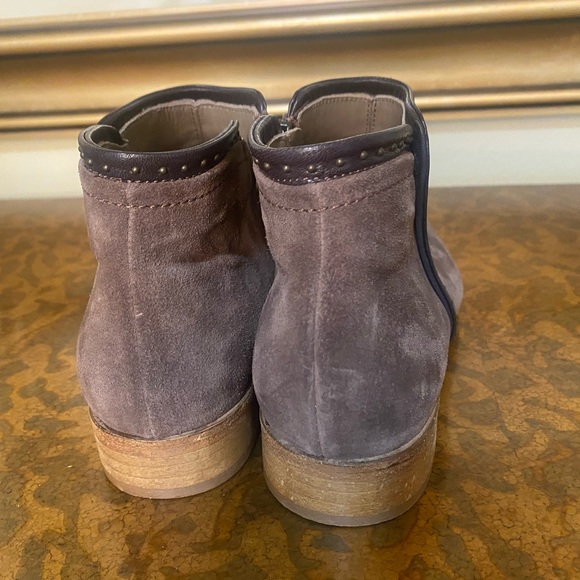 Italeau Miranda Waterproof women’s brown suede ankle boot with studded accents - Picture 7 of 11